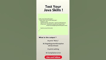 Part 11: Java Quiz | Test your java skills | Comment your answer #java #javaquiz #shorts