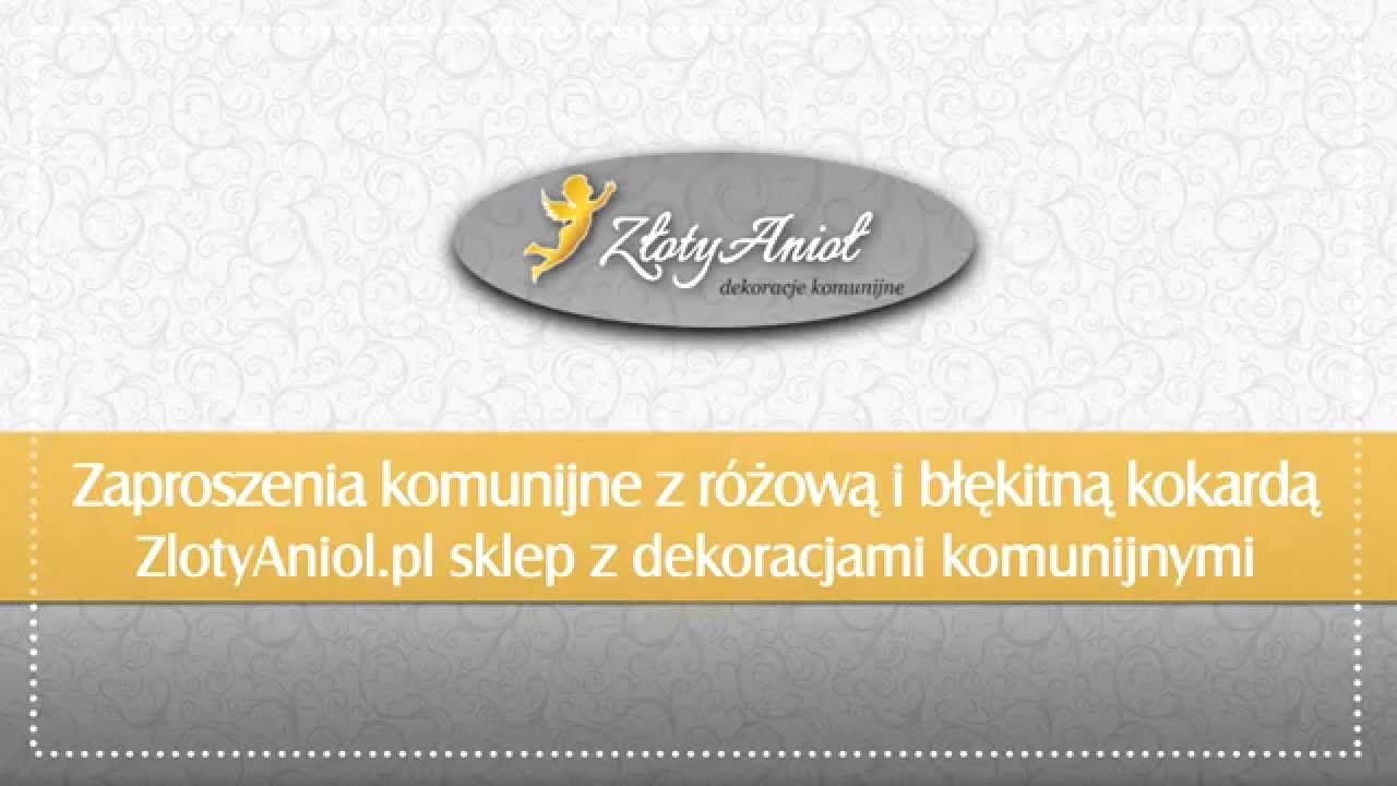 Zaproszenia Komunijne Pierwsza Komunia św Poleca Zlotyaniolpl