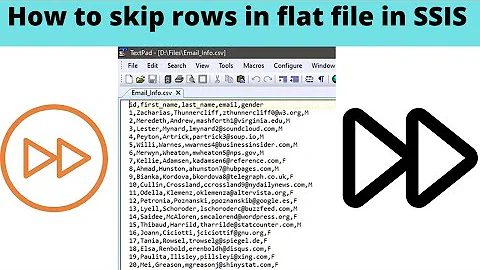 91 How to skip rows in flat file in SSIS | How to skip rows in CSV file in SSIS