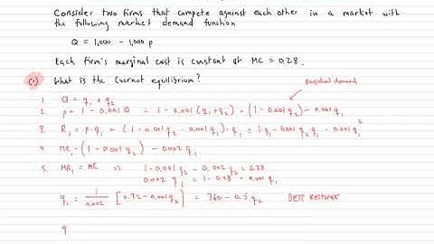 HOW TO SOLVE a oligopoly (duopoly) problem