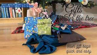 5 Minute Gift Bags  Easy Sewing Tutorial; Six Different Styles