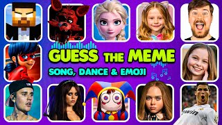 Guess The Meme & Youtuber By Song, Dance & Emoji | Salish Matter, MrBeast, Bieber, Nastya, Circus