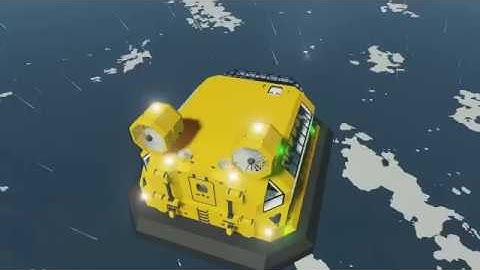 Prototype Hovercraft mk3 test drift (Stormworks)