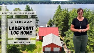 Stunning Lakefront Log Home | Maine Real Estate