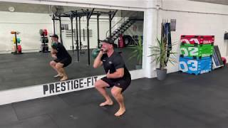 Kettlebell Single Arm Power Squat Thruster demonstration