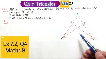 Ex 7.2 Q4 class 9 maths NCERT | Class 9th Maths chapter 7 Triangles exercise 7.2 Question Number 4