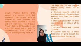 English Presentation About Creative Problem Solving (CPS)