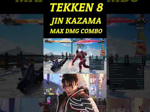 JIN's Highest Damaging EWHF combo | Tekken 8 Season 3  #tekken8 #tekken8combo #jinkazama #shorts