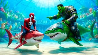 🕷️🦈SPIDERMAN Win the Challanging SHARK Under Water Championship | EpicRacing Challange🐊🌊