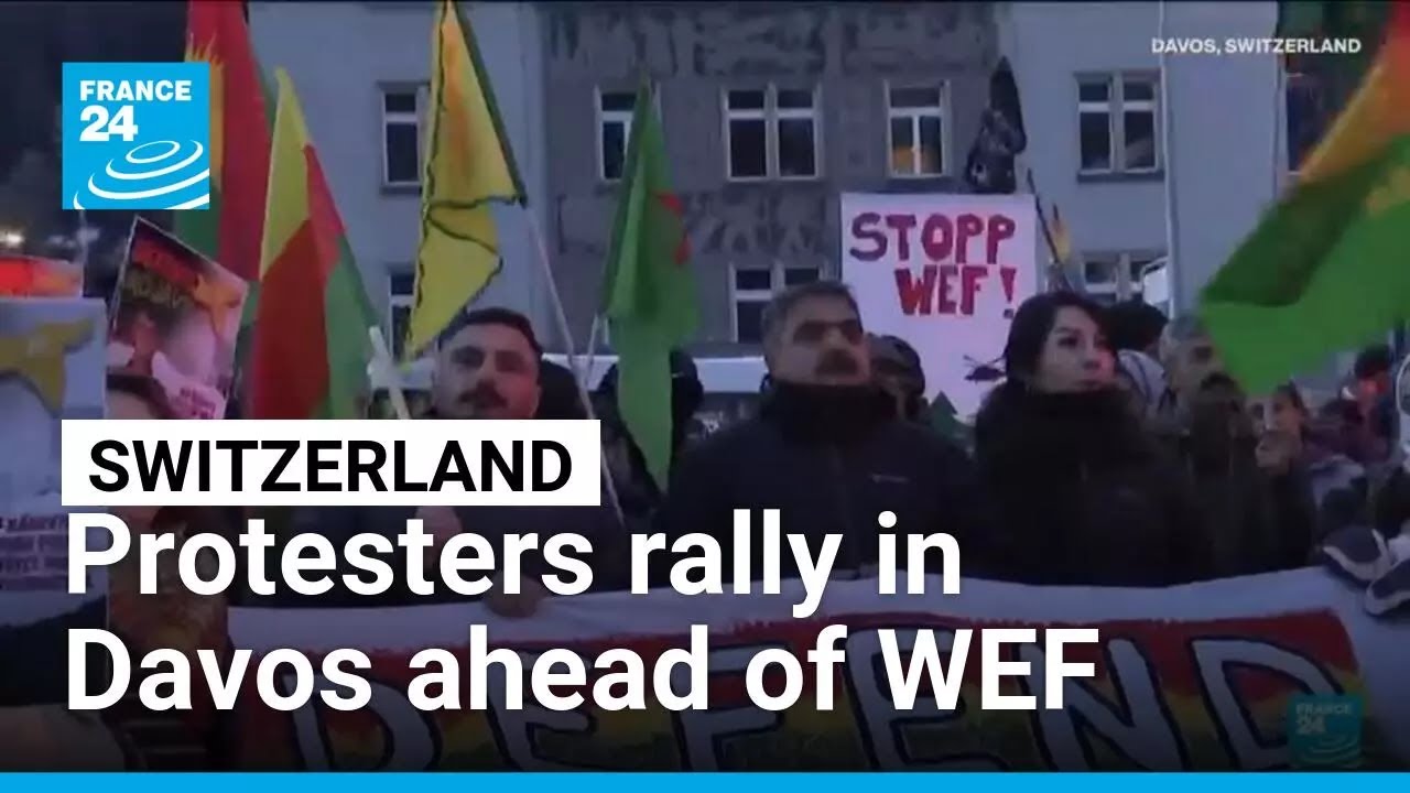 Protesters rally in Davos as Oxfam reports record billionaire wealth • FRANCE 24 English