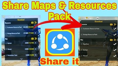 How to Send Pubg Mobile Maps & Resources Pack From One Mobile to Another (from Shareit)