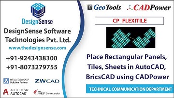 CADPower Tutorial: Place Rectangular Panels, Tiles, Sheets in AutoCAD, BricsCAD | CP_FLEXITILE