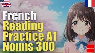 French Reading Practice A1 Nouns 300 | Natural Listening | Must-Know