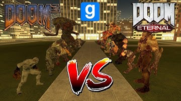 ★ DOOM 3 DEMONS VS DOOM ETERNAL DEMONS | Garry