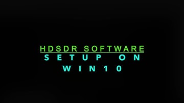 HDSDR Setup For Windows 10  |  RTL/RTL_TCP