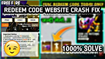 REDEEM CODE WEBSITE CRASH PROBLEM FIX\\ REDEEM CODE WEBSITE NOT OPENING SOLVE