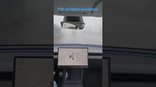 Tesla FSD accident avoidance. #ai #tesla #accident #crash #hardware4