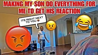 MAKING MY SON DO EVERYTHING FOR ME TO GET HIS REACTION (PRANKS WARS REACTIVATED)! 😂😂