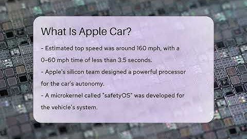 What Is Apple Car? - Talking Tech Trends
