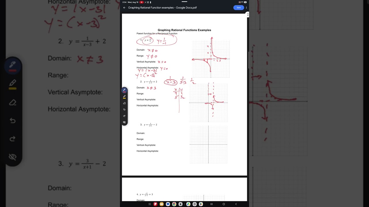 graphing rational functions part 1 - YouTube