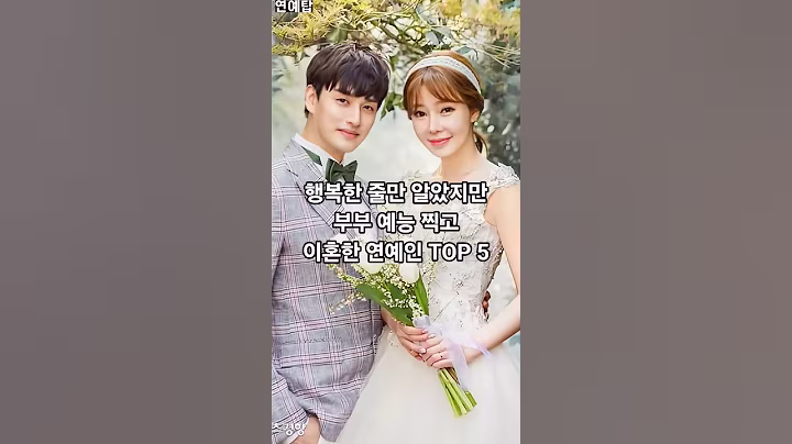 행복한 줄만 알았지만 부부 예능 찍고 이혼한 연예인 TOP 5