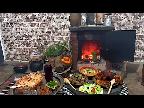 طبخ رمضان في الطبيعة واستقبال الضيوف في أجواء ريفية ممطرة طبخ رمضان في القرية Village Life