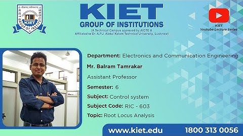 Root Locus Analysis Part-1 | Mr. Balram Tamrakar | ECE_6Sem_Control_System