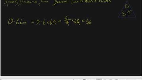 Distance Speed and Time - Decimal Time (2)