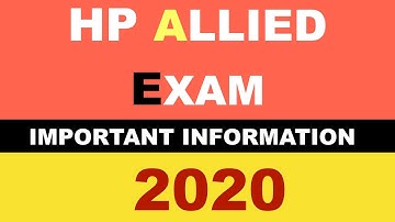 HP Allied Exam Attendance information 2020 | HP Allied Recruitment Information 2020 | Attendance |