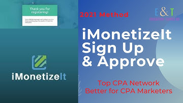 How to Register And Approve imonetizeit profile|| Secret ||2021 working Method