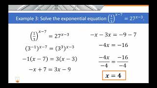 GENERAL MATH Q1 M19 WK 6: Solving Exponential Equations and Inequalities