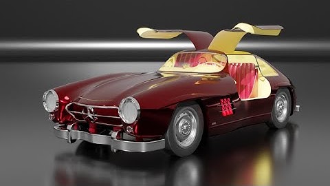 Mercedes Benz 300SL Gullwing Model in Blender