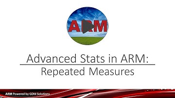ARM Advanced Statistics Webinar - Repeated Measures vs. Split Plot Designs
