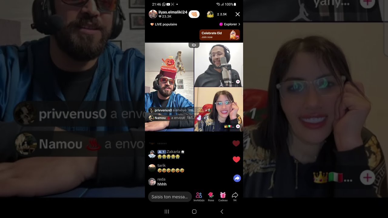 ilyas elmaliki tiktok live  عيد مبارك سعيد