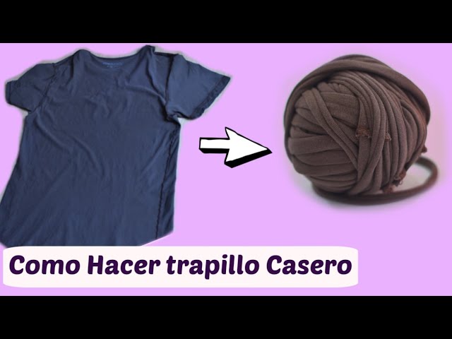 Redada Avanzado raro 🧶Como hacer trapillo casero con una Playera👕How to make homemade yarn  with a T-shirt - YouTube