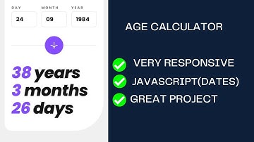 Frontend Mentor Age Calculator  HTML,CSS,JS (Pixel Perfect)
