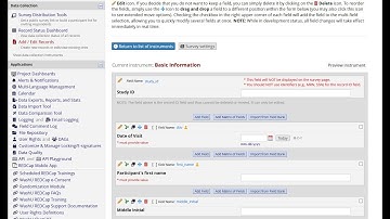 WashU REDCap - Creating Forms and Surveys