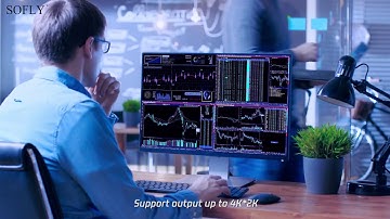 Stock Trading Set Up SOFLY KVM Quad Multi-viewer Perfect for stock, gaming and multi-task working