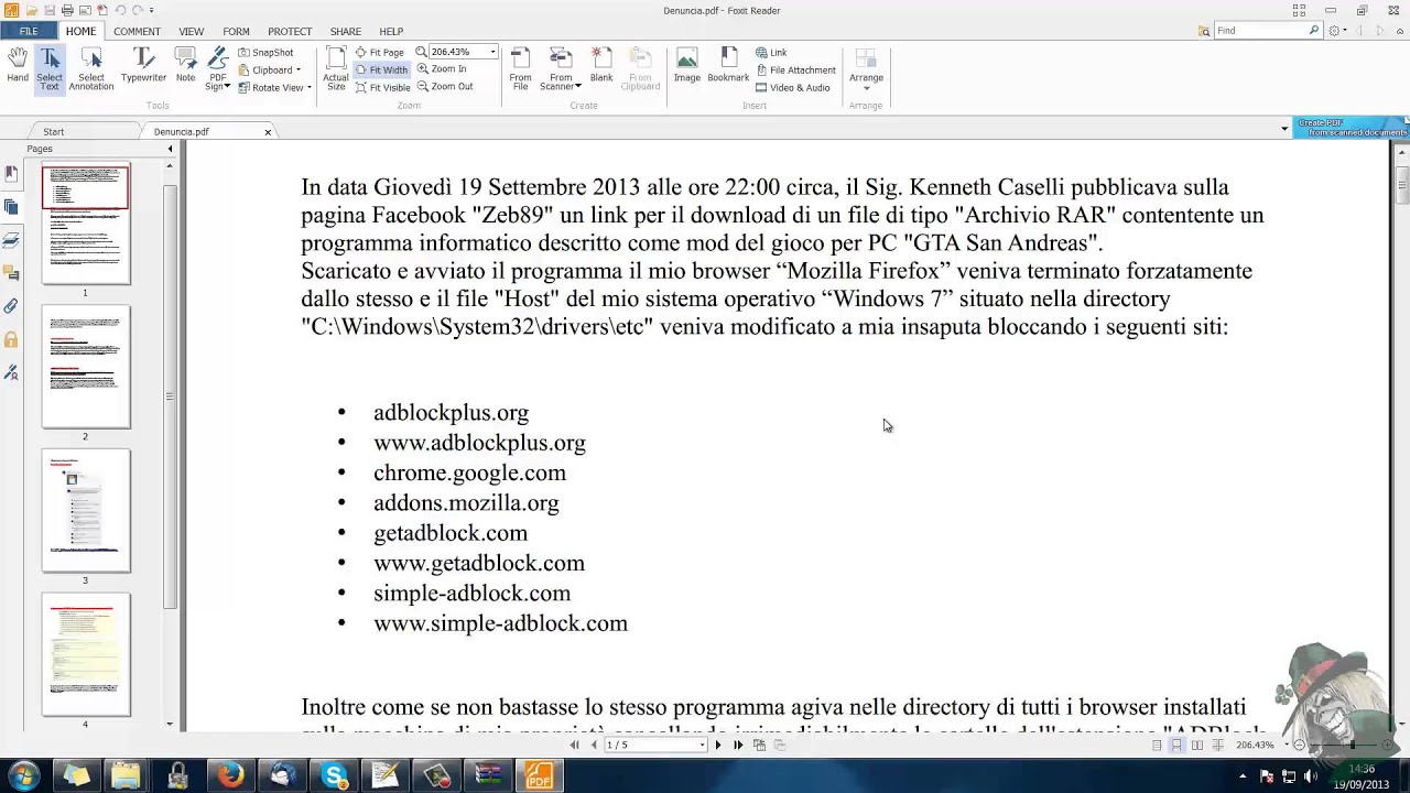 Zeb89 va denunciato + Riparazione danni 
