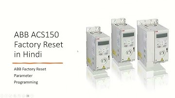 ABB ACS150 Drive Factory Reset in Hindi