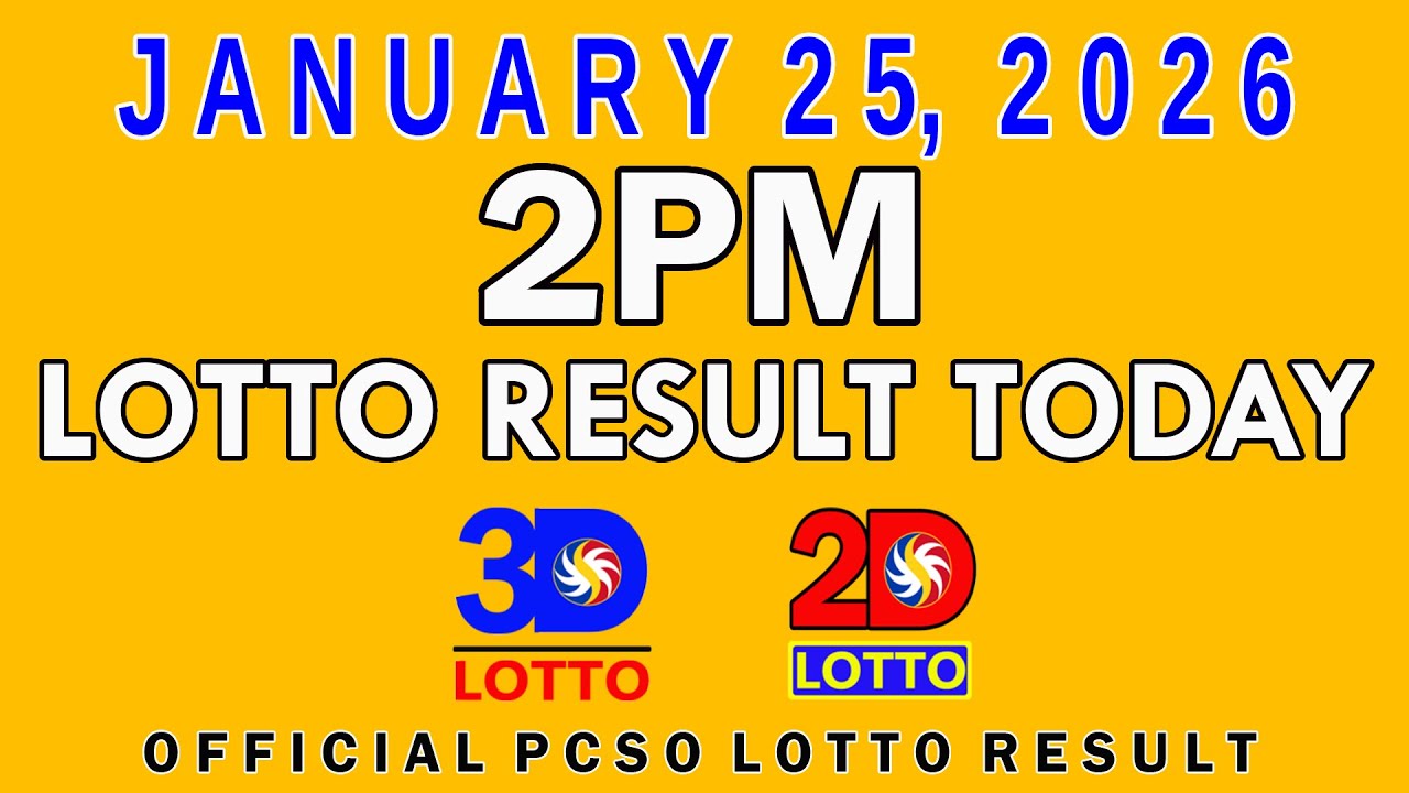 2pm Lotto Result Today Swertres Ez2 PCSO January 25 2026