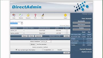 Phần 11: Hướng dẫn tạo database và truy cập vào phpmyadmin trên hosting DirectAdmin - User Level