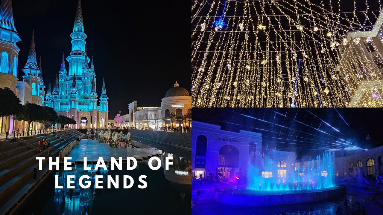 The land of legends antalya walking tourLive Fountain show YouTube