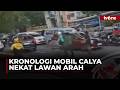 Detik-detik Sebelum Kejadian Mobil Calya Ugal-ugalan Tabrak Kendaraan