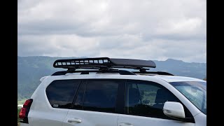 １５０系プラドに、A-Xアルミルーフラック【Mサイズスーパーワイド】を取り付け