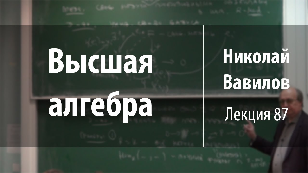 Лекция 87 | Высшая алгебра | Николай Вавилов | Лекториум