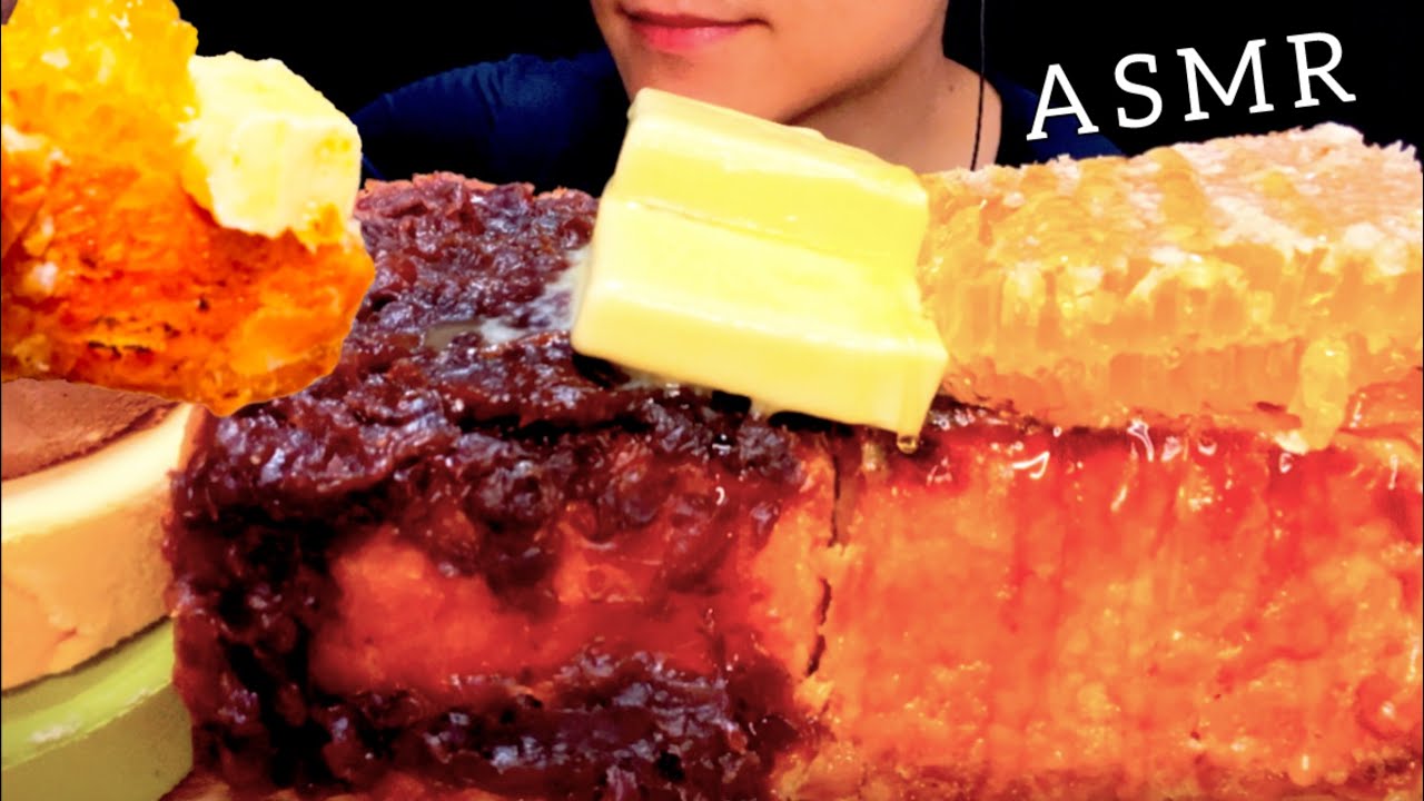 【咀嚼音/8000人記念】コムハニーバターとあんバターの丸ごとクイニーアマンを食べる！/ASMR/EatingSounds/Mukbang/먹방