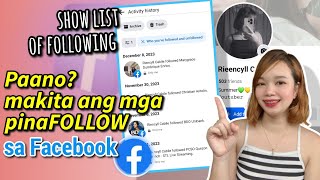 PAANO MAKITA ANG MGA PINAFOLLOW SA FACEBOOK | Riencyll Cabile