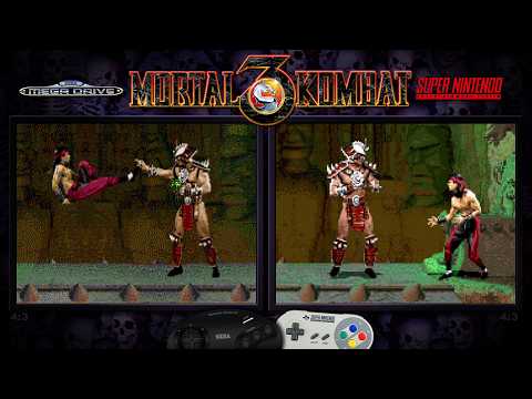 Mortal Kombat 3 - Mega Drive & SNES - Dual Longplay (All Fatalities)