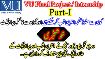 VU internship or Final project Which is better. Who can select internship or project.